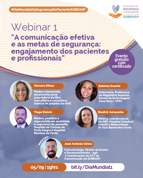 Webinar A comunica��o efetiva e as metas de seguran�a: engajamento dos pacientes e profissionais
