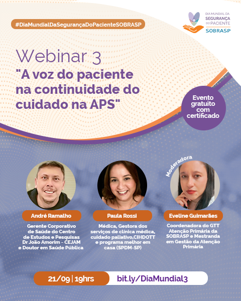 Webinar A voz do paciente na continuidade do cuidado na APS