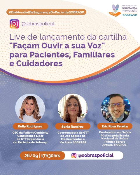 Lan�amento da Cartilha �Fa�am ouvir a sua voz� para Pacientes, Familiares e Cuidadores